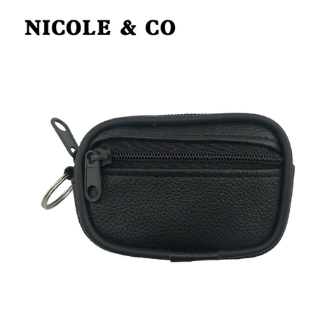 NICOLE & CO porte-monnaie en cuir PU Mini femmes petit sac à langer poche porte-monnaie porte-clés étui pochette fermeture éclair sac à main ceinture sac ► Photo 1/6