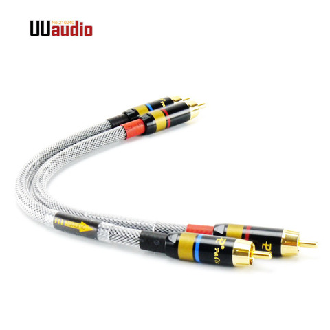 UU12 2 pcs/paire HIFI 4N-OFC Câble RCA Mâle-Mâle Câble Audio/0.2 m 0.5 m 1 m 1.5 m ► Photo 1/5