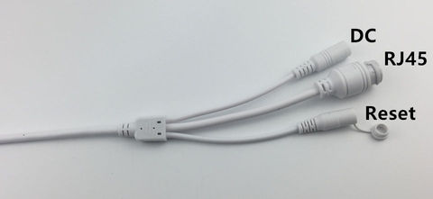 Câble LAN pour caméra IP, bouton de réinitialisation du réseau, module de carte, prise RJ45, ligne en cuivre, 2.1mm x 5.5mm, 0.6m ► Photo 1/4