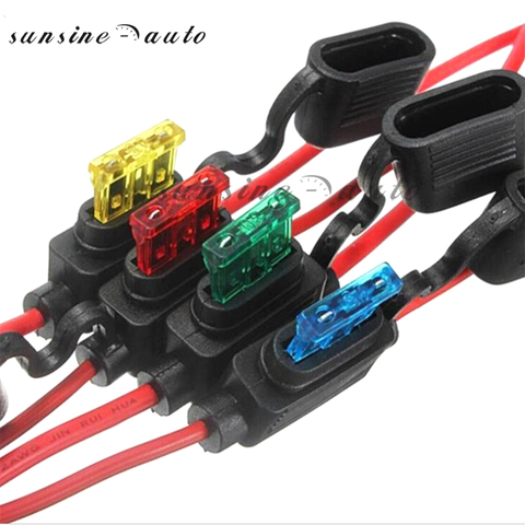 Porte-fusible de voiture 16awg, étanche, 32V, 2A, 3A, 5A, 7,5a, 10A, 15A, 20A, 25A, 30A, 35A, 40A ► Photo 1/3