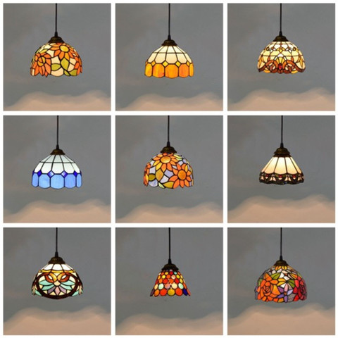 Lampe colorée de Style méditerranéen et marocain, pendentif LED luminaire en verre mosaïque, luminaire, idéal pour une salle à manger, un bar ► Photo 1/1