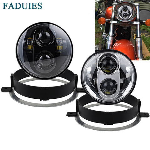 FADUIES-projecteur moto 5.75 avec support, noir, phare LED pouces, pour Honda VTX 2002-2008, VTX 1800, VTX 1300 ► Photo 1/6