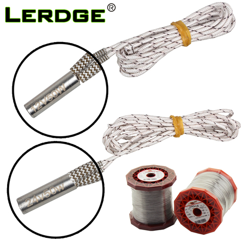 LERDGE Mendel Tube De Chauffage Reprap 12 V 24 V 50 W En Céramique Cartouche Chauffante pour HotEnd J-Tête 6 * 20mm 3D Imprimante pièces 1 M 2 M pour 1 PCS ► Photo 1/6