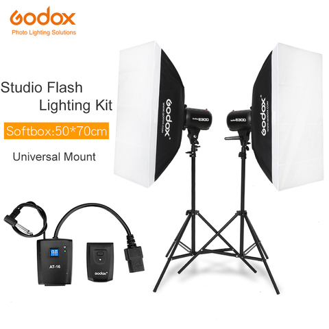 Godox – Kit de lampes stroboscopiques 600Ws, 600W, éclairage photographique, supports de lumière, gâchette, boîte souple ► Photo 1/6