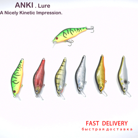 ANKI Japon 8.5g 70mm PEU PROFONDE JUNKIE 70F Flottant Crank Bait aimant longcast Minnow WobblersFishing leurre pike Bait ► Photo 1/1