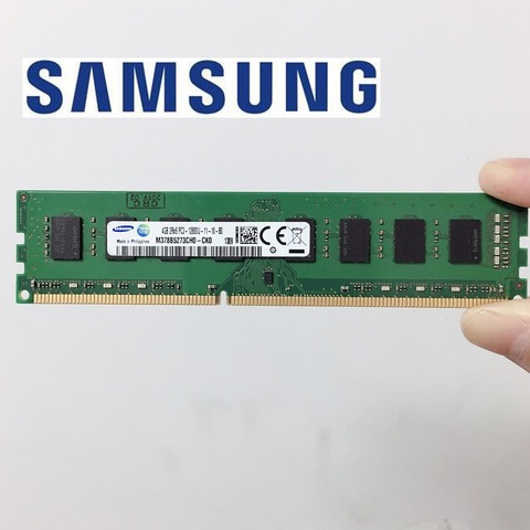 Samsung – mémoire de serveur d'ordinateur de bureau, modèle DDR3, capacité 4 go 8 go, fréquence d'horloge 1333/1600 MHz, Ram PC3 2RX8, DIMM, 1333/1600 MHZ, PC3 2RX8, 10600U/12800U, 240pin ► Photo 1/5