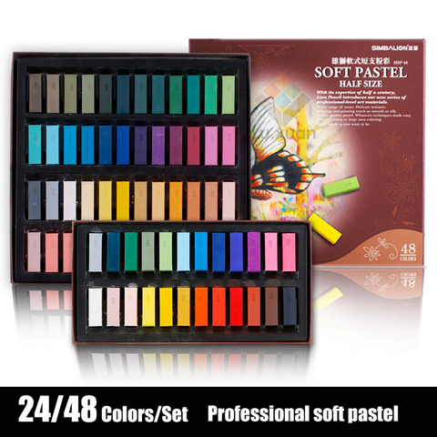 Peinture artistique couleur douce, 12/24/48 couleurs/ensemble, ensemble de dessin artistique professionnel, crayons de couleur, brosse, papeterie pour étudiants ► Photo 1/6