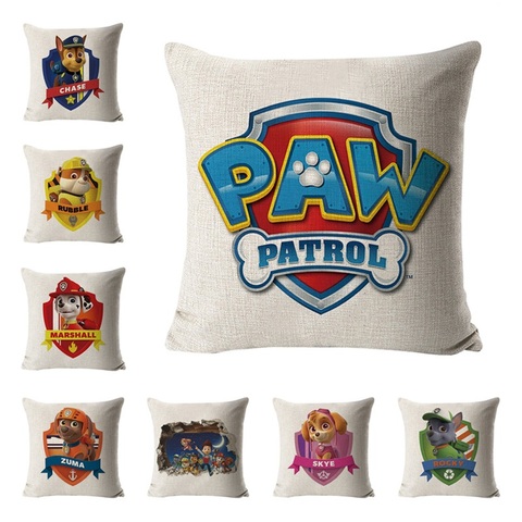 Taie d'oreiller Paw patrol câlin avec coussins de canapé, ensemble de jouets, figurines d'action, cadeaux d'anniversaire, cadeaux d'anniversaire ► Photo 1/6