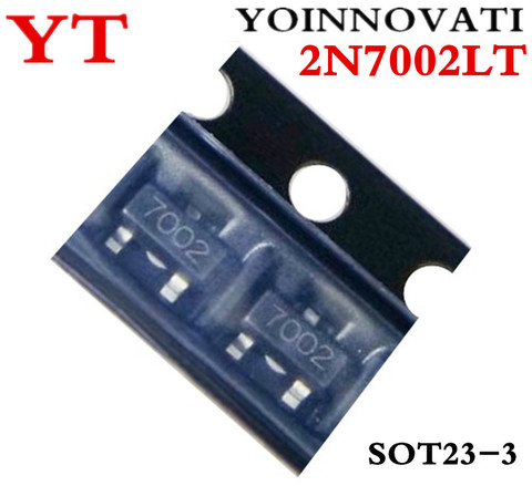 100 pièces/lot 2N7002LT 2N7002 7002 n-channel MOSFET N-CH SOT23 meilleure qualité. ► Photo 1/3