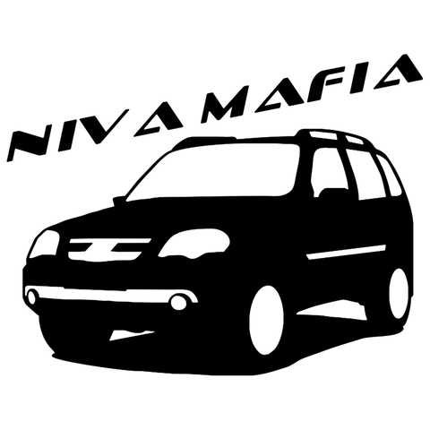 CK2504 # NIVA MAFIA drôle autocollant de voiture vinyle décalque argent/noir voiture auto autocollants pour voiture pare-chocs fenêtre voiture décorations ► Photo 1/6