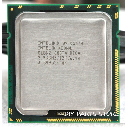 Processeur INTEL XONE X5670 processeur INTEL X5670 LGA 1366 Six cœurs 2.93 MHZ LeveL2 12M 6 cœurs ► Photo 1/2
