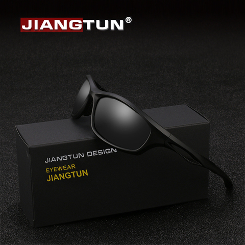 JIANGTUN – lunettes de soleil de Sport souples TR90 pour hommes, polarisées, de styliste, Protection UV400, pour l'extérieur, Cool Oculos ► Photo 1/6