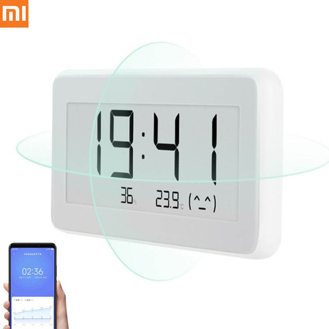 Xiaomi Mijia BT4.0 sans fil Smart électrique horloge numérique intérieur et extérieur hygromètre thermomètre LCD température outils de mesure ► Photo 1/6