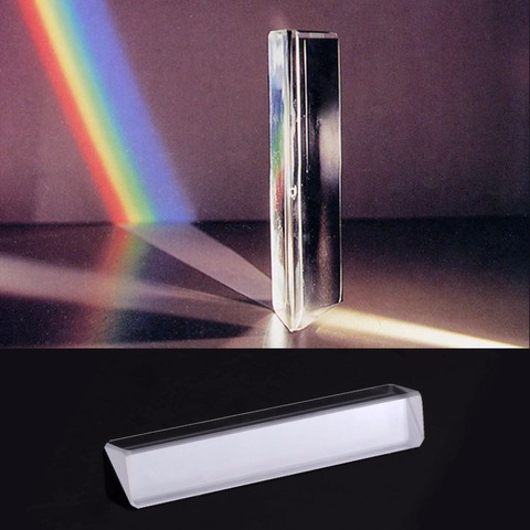 Verre optique K9, prisme triangulaire réfléchissant à Angle droit pour enseigner le spectre lumineux ► Photo 1/6