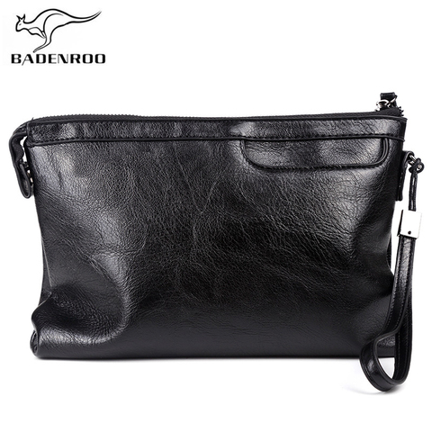 Badenroo-Sac pour hommes, pochette en cuir souple, pochette de bonne qualité, grandes tailles, portefeuille pour hommes ► Photo 1/6