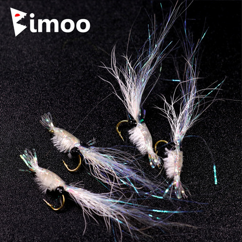 Bimoo – Mini crevette blanche #16, pour la pêche en eau salée et douce, 4 pièces ► Photo 1/6