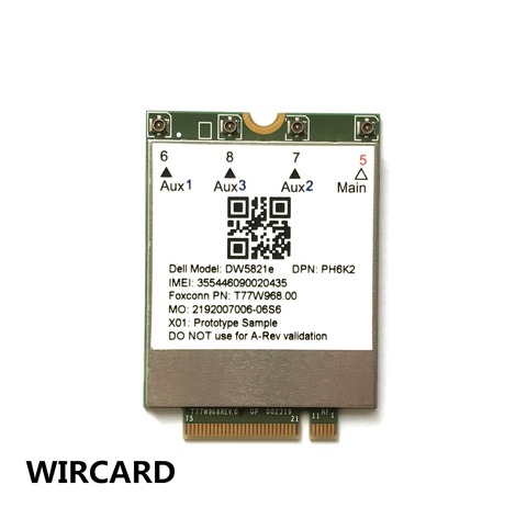 T77W968 DW5821e X20 LTE Cat16 1gbps FDD-LTE TDD-LTE 4G Carte Pour Dell 5420 5424 7424 ordinateur portable ► Photo 1/2