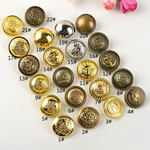 10 pièces, bouton en or doré en or, les boutons de marque classique de renommée mondiale, accessoires de vêtements diymaterial ► Photo 1/6