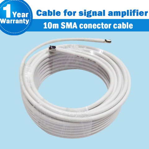 10 mètres 3D haute qualité SMA connecteur SMA mâle à SMA femelle connecteur pour téléphone portable Signal Booster amplificateur 10 m câble 33 ► Photo 1/2