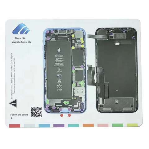 Tapis de travail à vis magnétique professionnel, pour Iphone 8 Plus X XS MAX XR, tapis de réparation à vis magnétique, tampon de démontage de technicien ► Photo 1/5