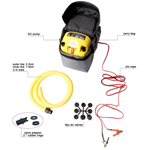 Pompe à air électrique haute pression 12V DC, pour bateau gonflable, radeau, sup, planche de surf, paddle, kayak, canoë, livraison gratuite ► Photo 1/6