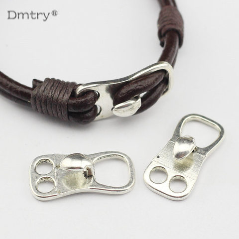 Dmtry – Bracelet en cuir à crochet pour fabrication de bijoux, fait à la main, accessoires de fermoir, perles en argent ancien, C0011 ► Photo 1/4