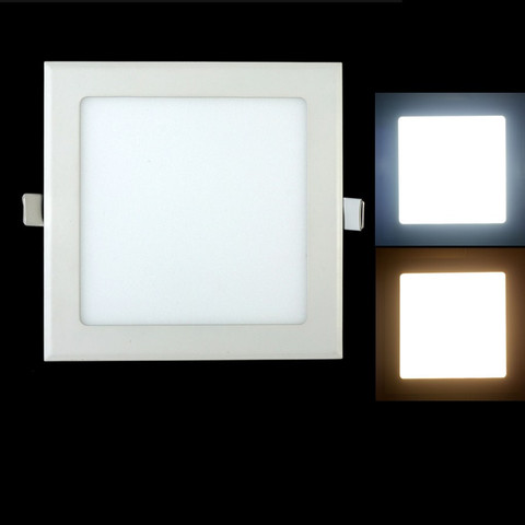 Livraison gratuite Dimmable LED Downlight 3 W 4 W 6 W 9 W 12 W 15 W/25 W carré ultra-mince SMD 2835 plafonniers blanc/blanc chaud ► Photo 1/6