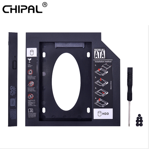 CHIPAL – caddie universel pour disque dur SATA 12.7 de 3.0 pouces, 2.5 MM, pour ordinateur portable, CD-ROM, DVD-ROM, Optibay ► Photo 1/6