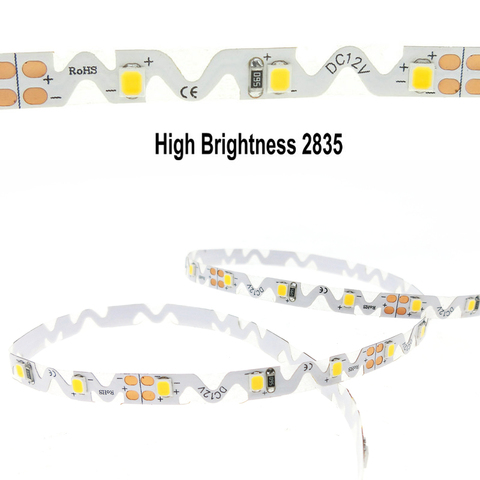 Bande lumineuse LED Flexible en forme de S, 12 V, 2835, 60LED/m, lumière blanche chaude, 5m, canal pliant, lettre Type S ► Photo 1/6