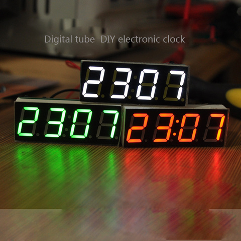 4 Bits kit de bricolage numérique LED horloge électronique microcontrôleur LED horloge numérique temps thermomètre MCU tension température temps ► Photo 1/3