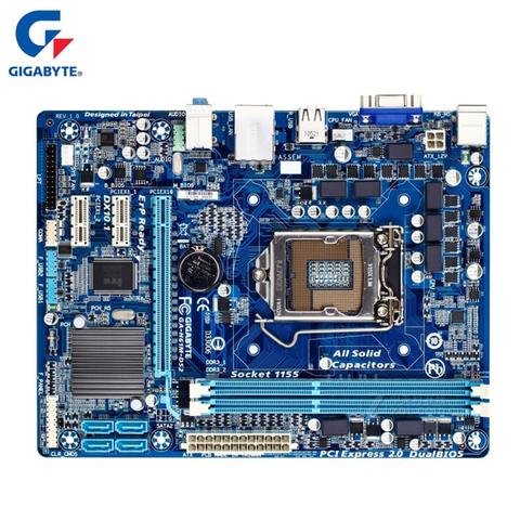 Gigabyte GA-H61M-DS2 100% carte mère d'origine LGA 1155 DDR3 16G H61 H61M-DS2 carte mère de bureau SATA II Systemboard utilisé ► Photo 1/4