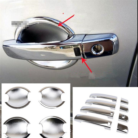 Poignée de porte intelligente + couvercle de bol de porte, garniture de tasse, accessoires clés, pour NISSAN QASHQAI J10 DUALIS 2007 2008 2009 2010 2011 2012 2013 ► Photo 1/3