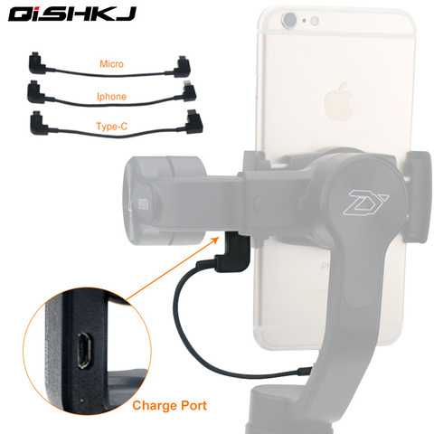 Câble de chargement à cardan Lightning Type C Micro USB, pour Zhiyun Smooth 4 3 Q Feiyutech Vimble 2 Android Samsung iPhone ► Photo 1/6