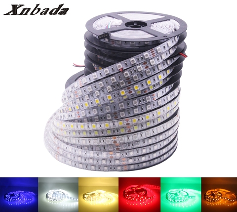 Xnbada – bande lumineuse Led, dc 24v, 5050smd, 60 diodes/m, blanc, blanc chaud, bleu, rouge, vert, jaune, rvb, IP30/IP65 ► Photo 1/6