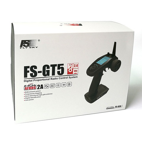 Flysky – transmetteur 6CH FS-GT5 2.4G avec récepteur BS6, Gyro intégré, anti-défaillance pour bateau et voiture RC, dernier modèle ► Photo 1/6