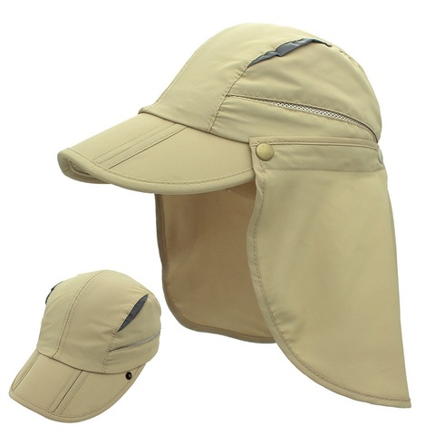 Connectyle garçons été UPF 50 + casquette de Protection solaire réglable séchage rapide détachable chapeau de pêche avec rabat de cou pour les filles ► Photo 1/6