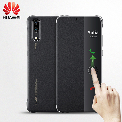 Coque d'origine Huawei P20 Pro coque Huawei P20 silicone smart cover magnétique luxe flip cuir 360 antichoc P 20 P20PRO coque ► Photo 1/6