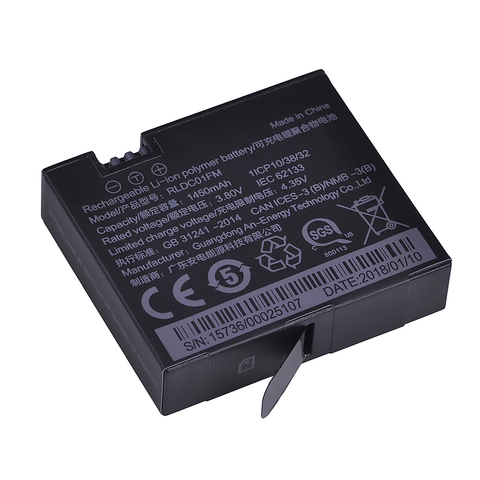 Batterie d'origine Mijia 4k, 3.80V, 1450mAh, 1 pièce, pour Mini caméra d'action Xiao mi Jia ► Photo 1/3