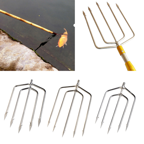 Outils de pêche, harpon, fourchette à poisson en acier inoxydable brise-glace, accessoire outil de matériel ► Photo 1/6