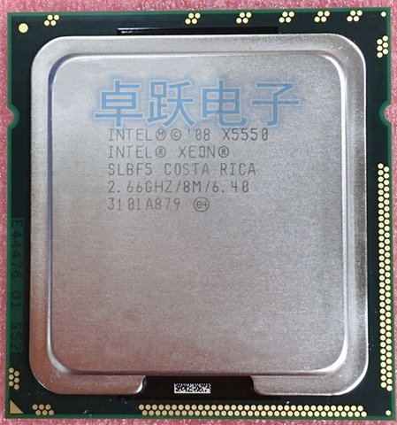 Processeur Intel Xeon x5550, 2.66GHz, LGA1366, 8 threads, Cache L3, 8 mo, Quad Core, pièces rayées, livraison gratuite, X58 I7-920 ► Photo 1/1