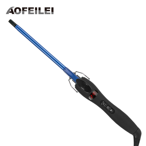 Aofeilei nouveauté professionnel 9mm fer à friser cheveux agiter poire fleur cône électrique curling baguette rouleau outils de style ► Photo 1/6