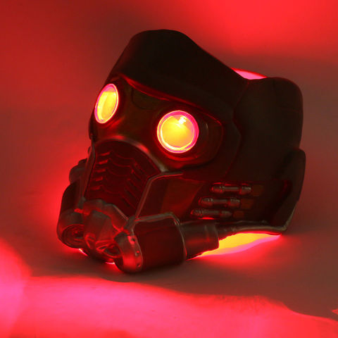 Film gardiens de la galaxie Star Lord Infinity guerre Cosplay Costumes LED lumières casque Latex masque Prop super-héros ► Photo 1/6