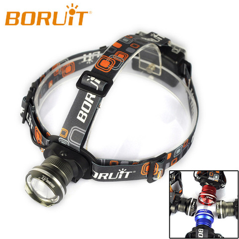 Boruit – lampe frontale étanche à lumière LED T6, 3 Modes d'éclairage avec fonction zoom, idéal pour le Camping ou la randonnée, 2000 LM ► Photo 1/1