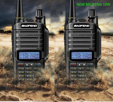 Nouveau 2 pièces uv-9r plus avec 10w puissance 4800mah double bande cb ham radio hf émetteur-récepteur radio portable walkie-talkie 10km radio bidirectionnelle ► Photo 1/6