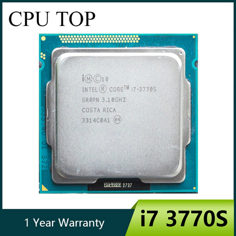 Processeur Intel Core i7 3770S Quad-Core 3.1GHz L3 = 8M 65W Socket LGA 1155 CPU de bureau ► Photo 1/1