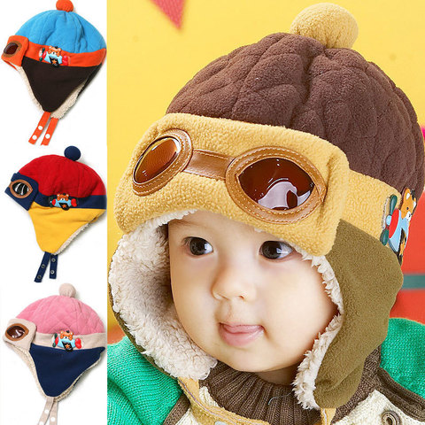 Chapeau d'hiver pour bébé, casquette de pilote, pour enfants de 0 à 48 mois ► Photo 1/6