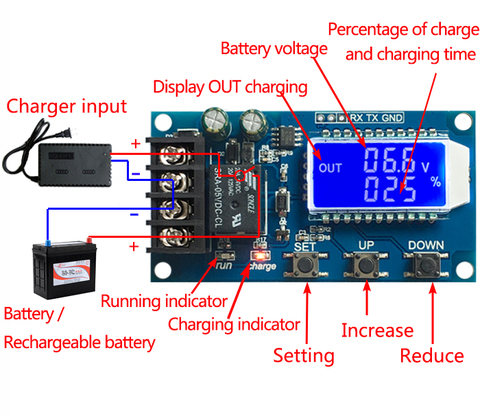 6-60 v 10A Plomb-acide de Batterie Solaire Contrôleur de Charge Panneau de Protection chargeur Temps commutateur 12 v 24 v 36 v 48 v capacité de la batterie ► Photo 1/3