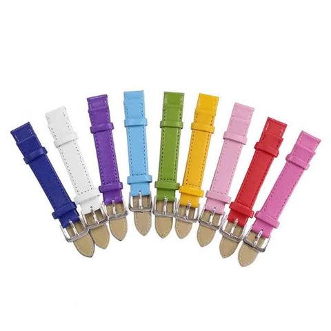 Bracelet en cuir multicolore pour montres et accessoires, 12mm, 14mm, 16mm, 18mm, 20mm, 22mm, montre pour femme ► Photo 1/6