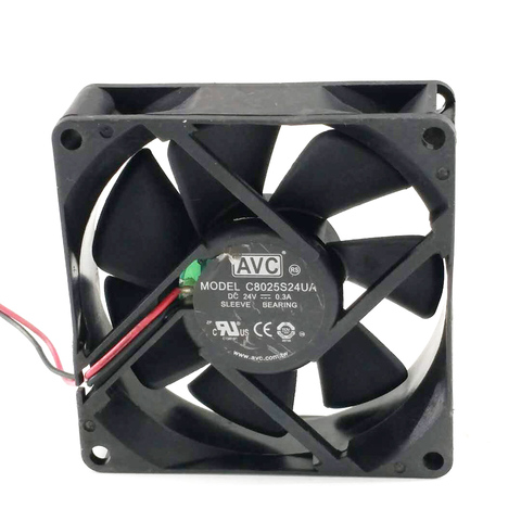 Ventilateur de serveur, onduleur de refroidissement, 24V, 0,3 a, 8cm, 8025, 80x80x25mm, 80mm ► Photo 1/5