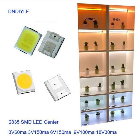 Diodes smd LED/2835, blanc 1 Watt, haute luminosité, 120lm/w, 9V/LED K, sortie d'usine 6000 ma, livraison gratuite ► Photo 1/2
